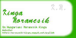 kinga morancsik business card